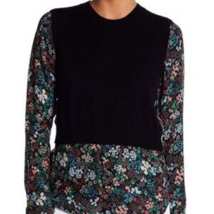 Veronica Beard Cashmere Silk Floral Print Top | Size XS